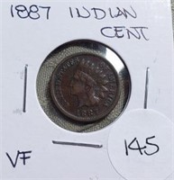 1887  Indian Head Cent VF