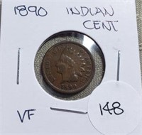 1890  Indian Head Cent VF