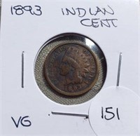 1893  Indian Head Cent VG