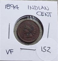 1894  Indian Head Cent VF