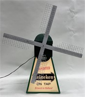 Vintage Heineken Beer Lighted Motion Windmill Adv