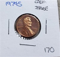 1974S  Lincoln Cent Gem Proof