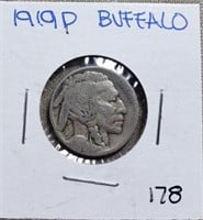 1919P Buffalo Nickel