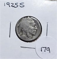1925S Buffalo Nickel Full Date