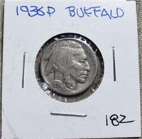 1936P  Buffalo Nickel Full Date