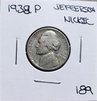 1938P Jefferson Nickel