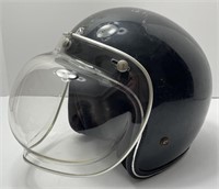 Vintage Metal Flake Motorcycle Race Helmet w/
