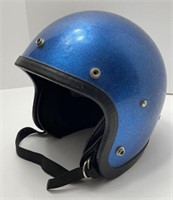 Vintage Metal Flake Motorcycle Race Helmet