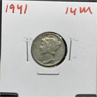 1941 MERCURY SILVER DIME