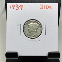 1939 MERCURY SILVER DIME