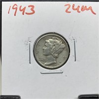 1943 MERCURY SILVER DIME