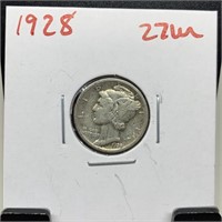 1928 MERCURY SILVER DIME