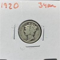 1920 MERCURY SILVER DIME