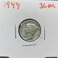 1944 MERCURY SILVER DIME