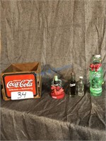 Coca-Cola Decorations/ crate and 4 bottle decor