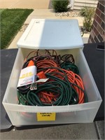 Lot of electrical cords and extension cords