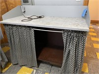 Craft type cabinet w/tile top