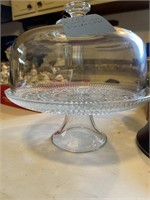 Glass Cake Cover on pedestal