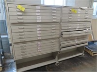 (6) 5-Drawer Flat File Cabinets w/ Stands
