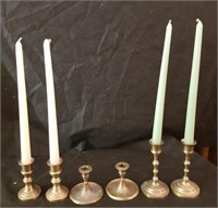 Brass Candle Holders & Candles