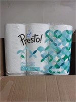 12 Rolls of Presto Paper Towels 6 rolls per packag