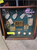 Shadow Box Frame of Vintage Gold Accessories Frame
