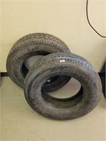 2x tires size 17" and 18" (one E rated)
