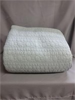 Light Blue Quilted Comforter Size unknown
Likely a