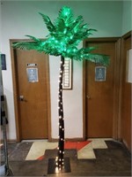92" Tall Lighted Faux Palm Tree