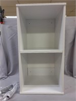 2-Tier White Cube Storage Shelf 24" tall