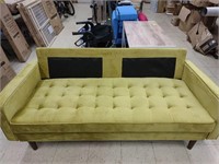 Mid Century Modern Style Yellow/Green Velvet Sofa