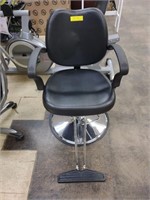 Black Leather Adjustable Barber Chair