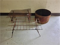 Metal fire pit and grates