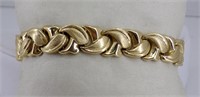 14K Yellow Gold Petal Bracelet