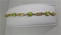 Peridot Bracelet in 14K Yellow Gold