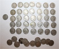 1883 Liberty Head Nickel + 47 Buffalo Nickel Coins