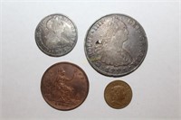 1775, 1791, 1861, and 1971 Foreign Coins