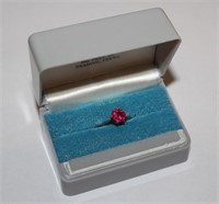 10K Gold Ring with Pink Ruby