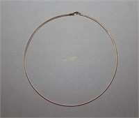 14K Gold Omega 2mm 16" Necklace