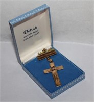 10K Gold Lewistown Masonic Cross Pin