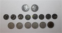Barber Quarters, Nickels, and Dimes Coins
