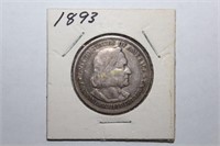 1893 Columbian Half Dollar Silver Coin