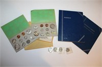 Two 1958 Coin Sets, 2 Nickel Books, and Nickels