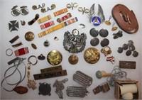 Military Pins, Tokens, Buttons, and More