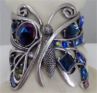 Blue & Silver Butterfly Bangle