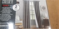Pt Of 104"x90" Gry Grommet Curtains