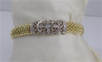 Mesh Bracelet with Diamond Attatchment.