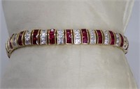 Red & White Gold Bracelet