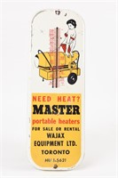 MASTER "NEED HEAT" PORTABLE HEATERS  THERMOMETER
