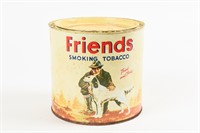 1940'S FRIENDS SMOKING TOBACCO 14 OZS. CANISTER